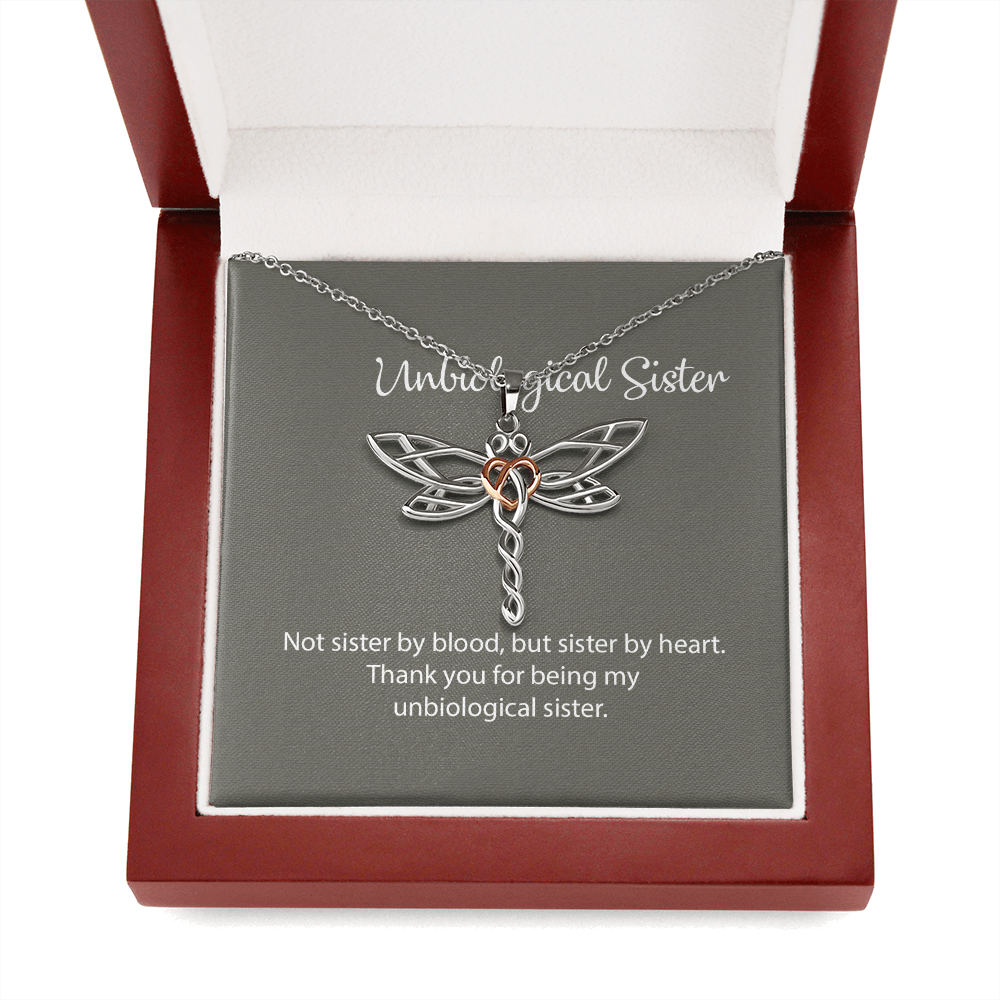 REMIZIO Unbiological Sister Interlocking Hearts Necklace