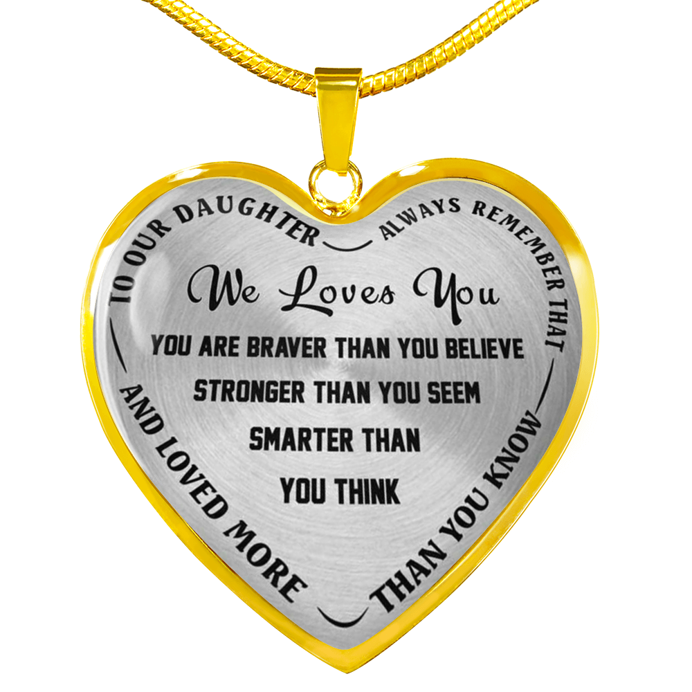 To Our Daughter Necklace - We loves You - Gifts for Teen Girls, From Mom and Dad