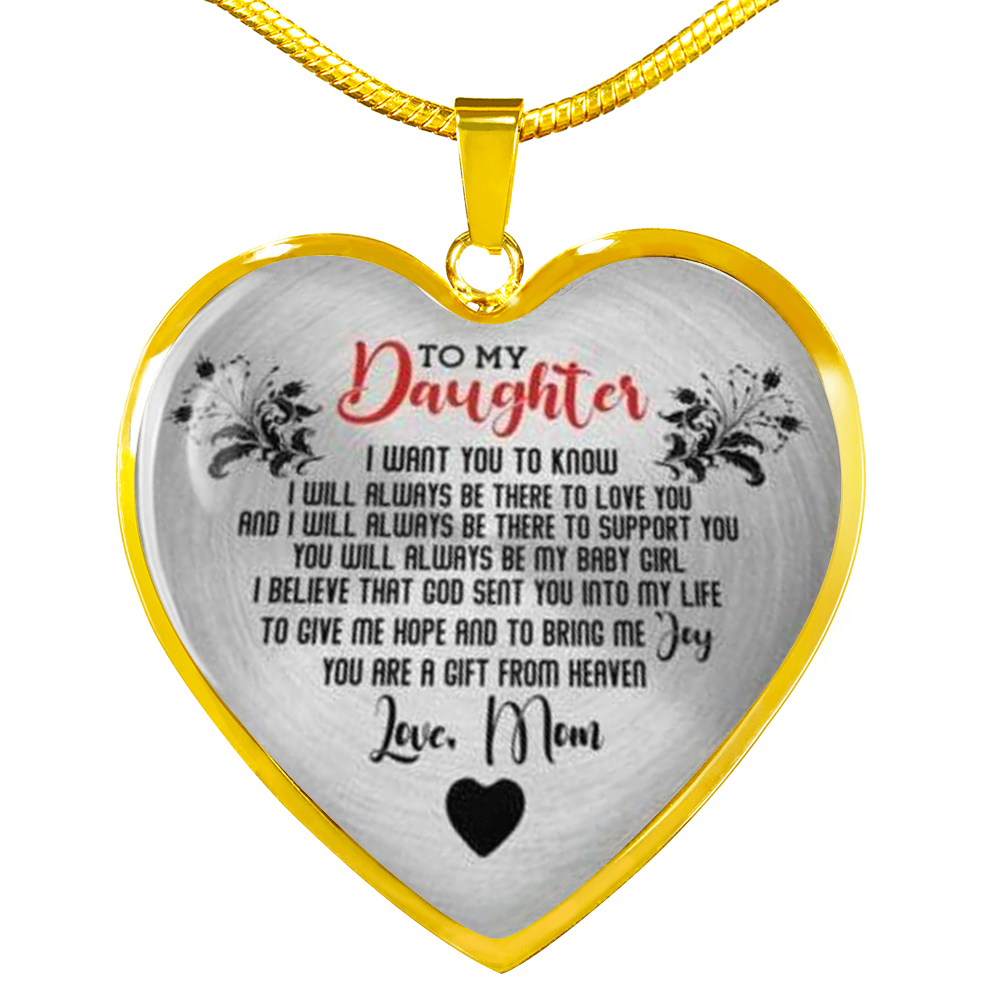 To My Daughter Necklace Mom luxury necklace anniversary gift for daughter