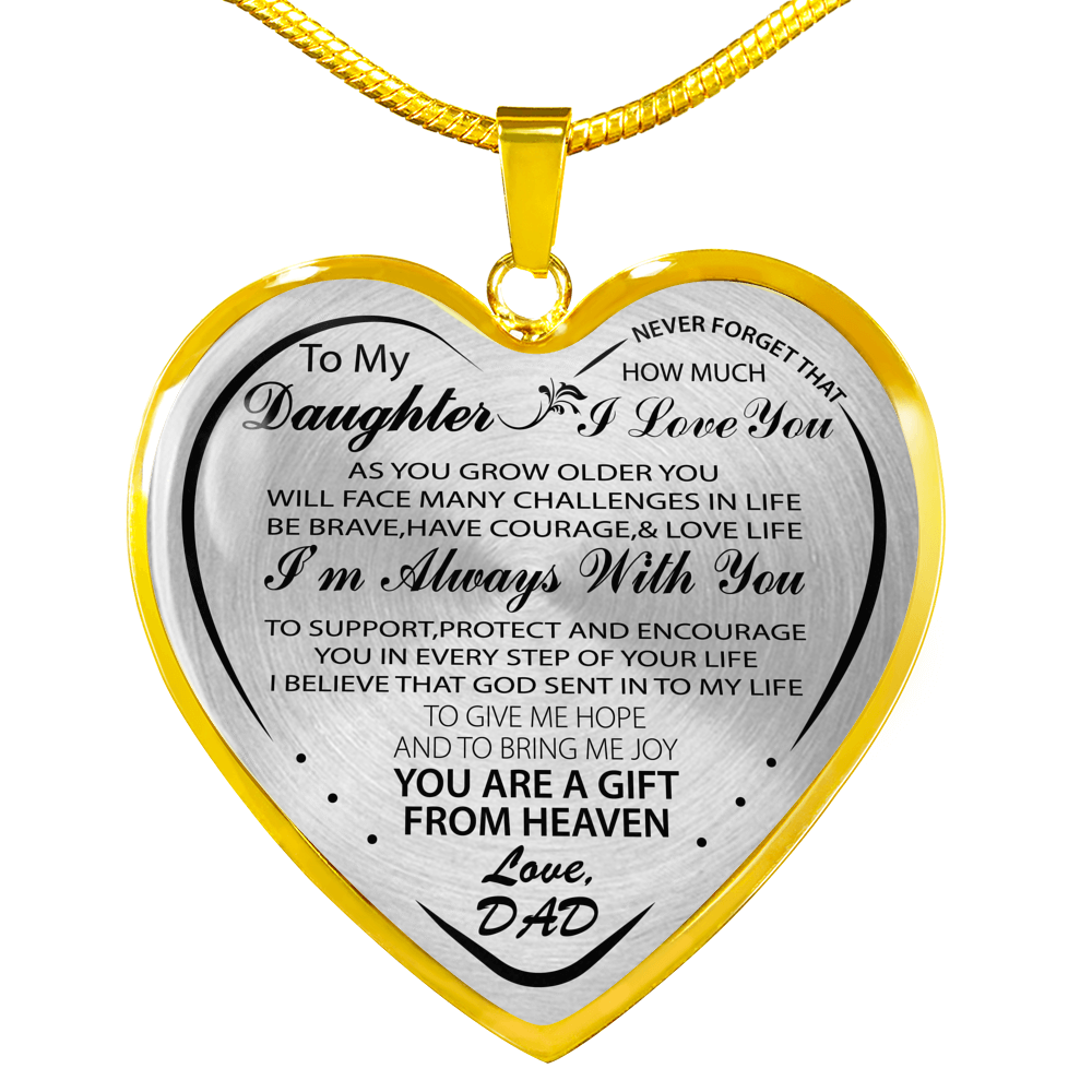 To My Daughter - Father And Daughter Necklace - Gift From Daddy