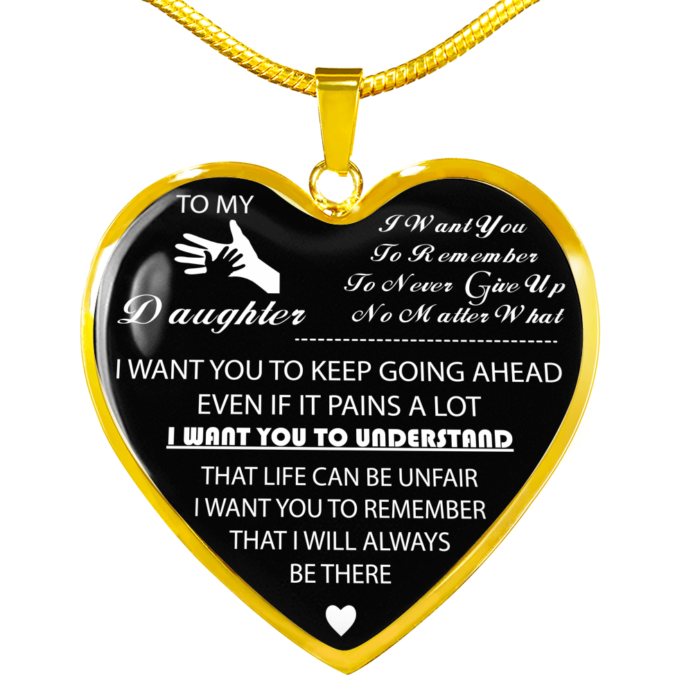 Father And Daughter - To My Daughter Necklace Heart Pendants Gift From Father