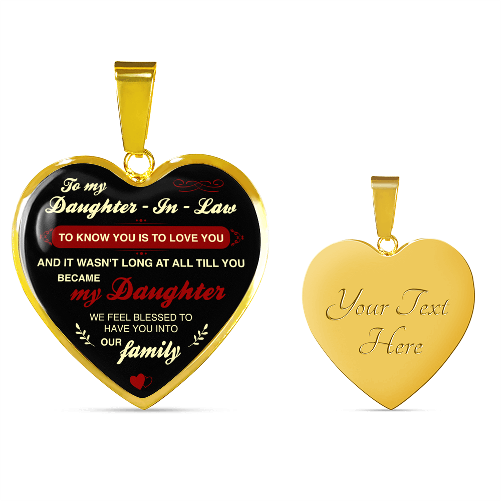 Daughter-In-Law Necklace- To Know You Is To Love You - Gift For Daughter-In-Law