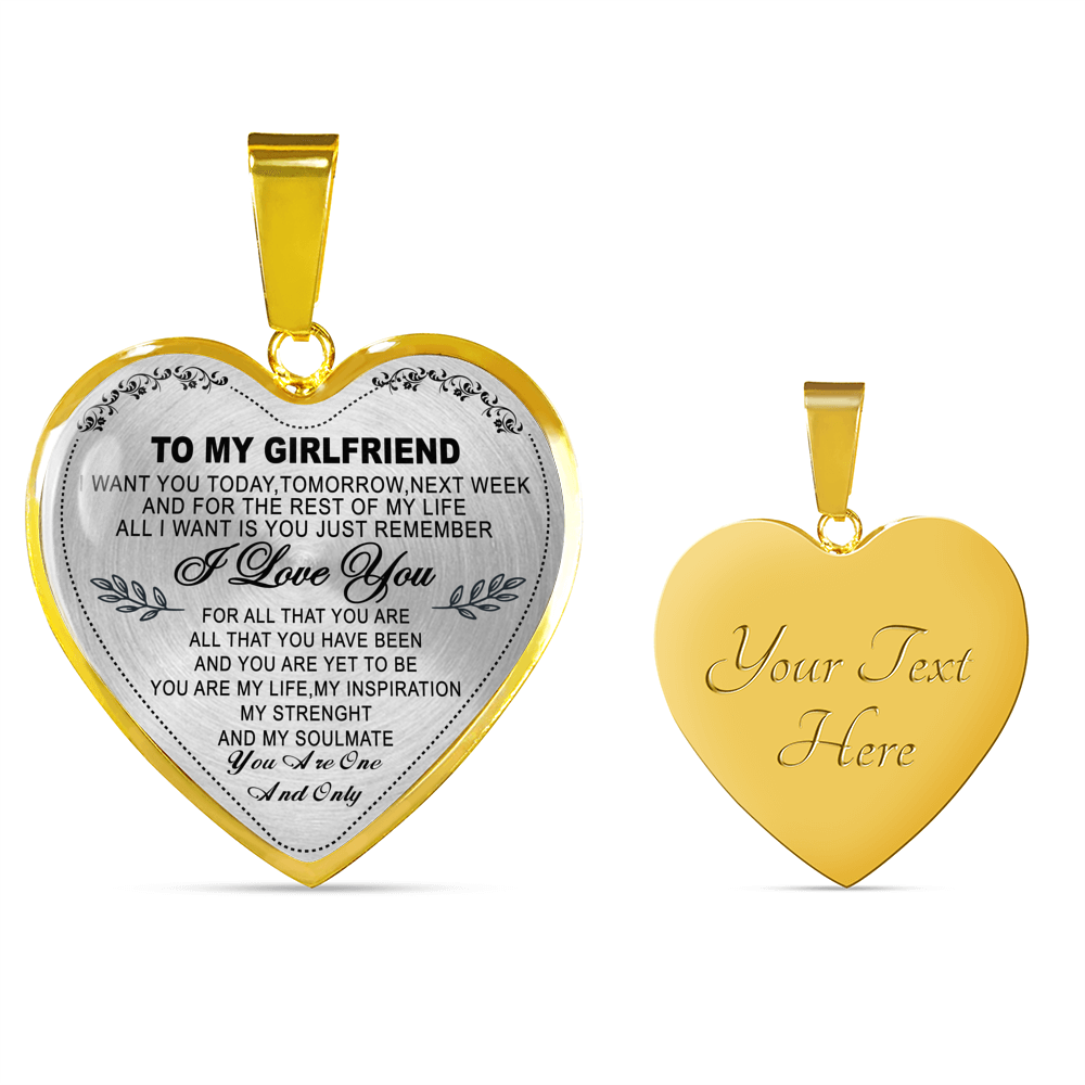 To My Girlfriend Luxury Necklace Best Gift for Girlfriend