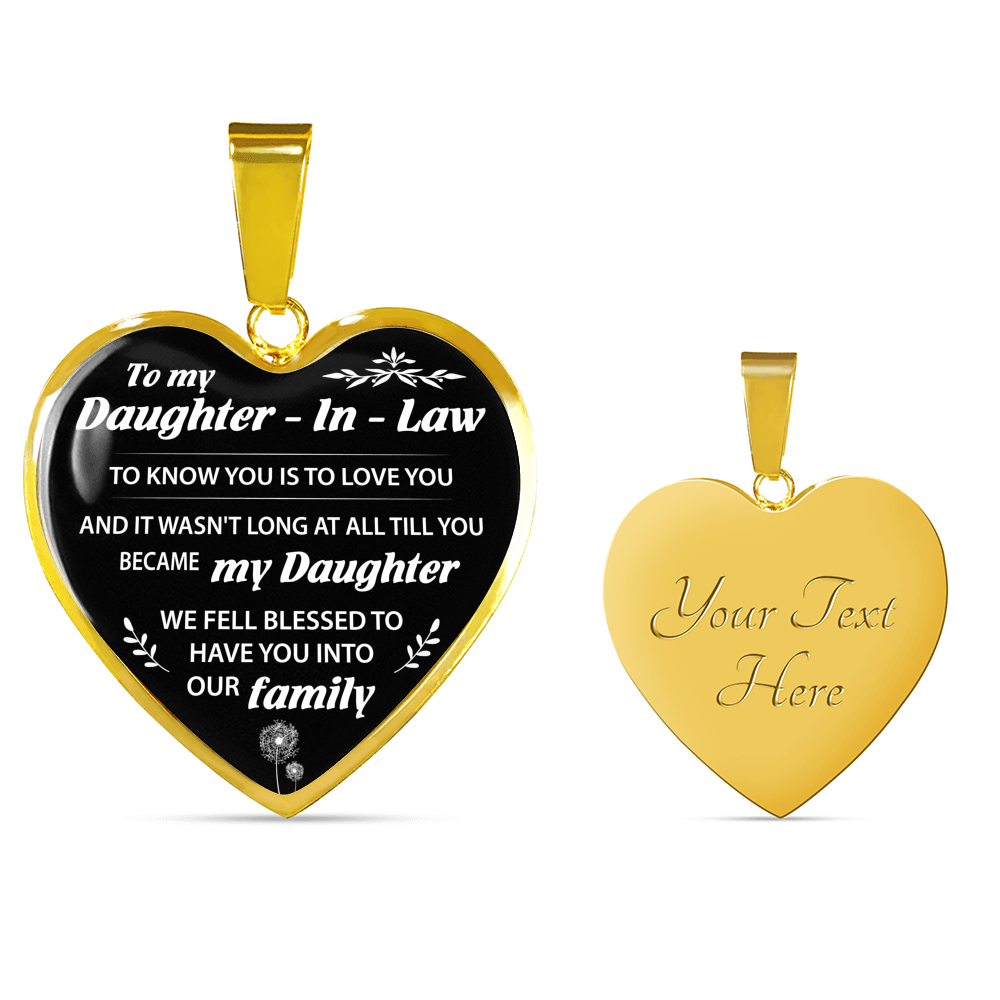 To My Daughter-In-Law Necklace- To Know You Is To Love You - Gift For Daughter