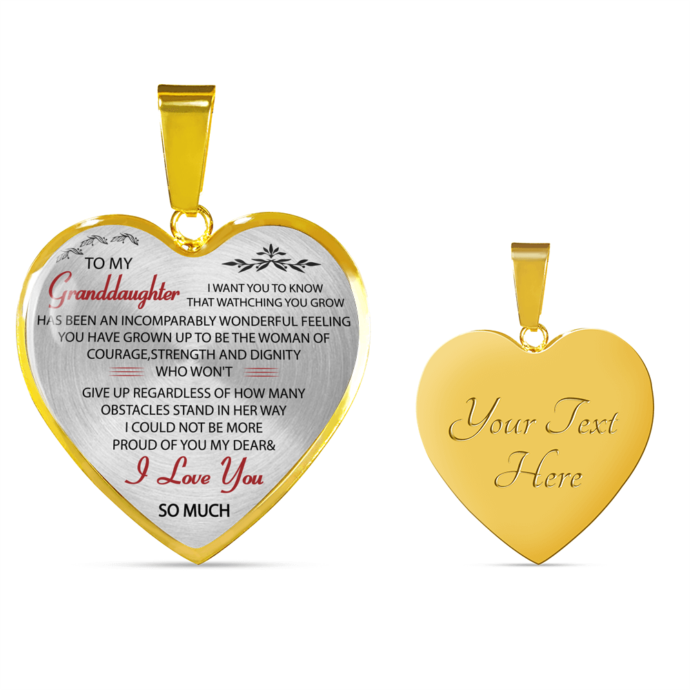 Granddaughter Necklace Heart - To My Granddaughter Necklace Pendant