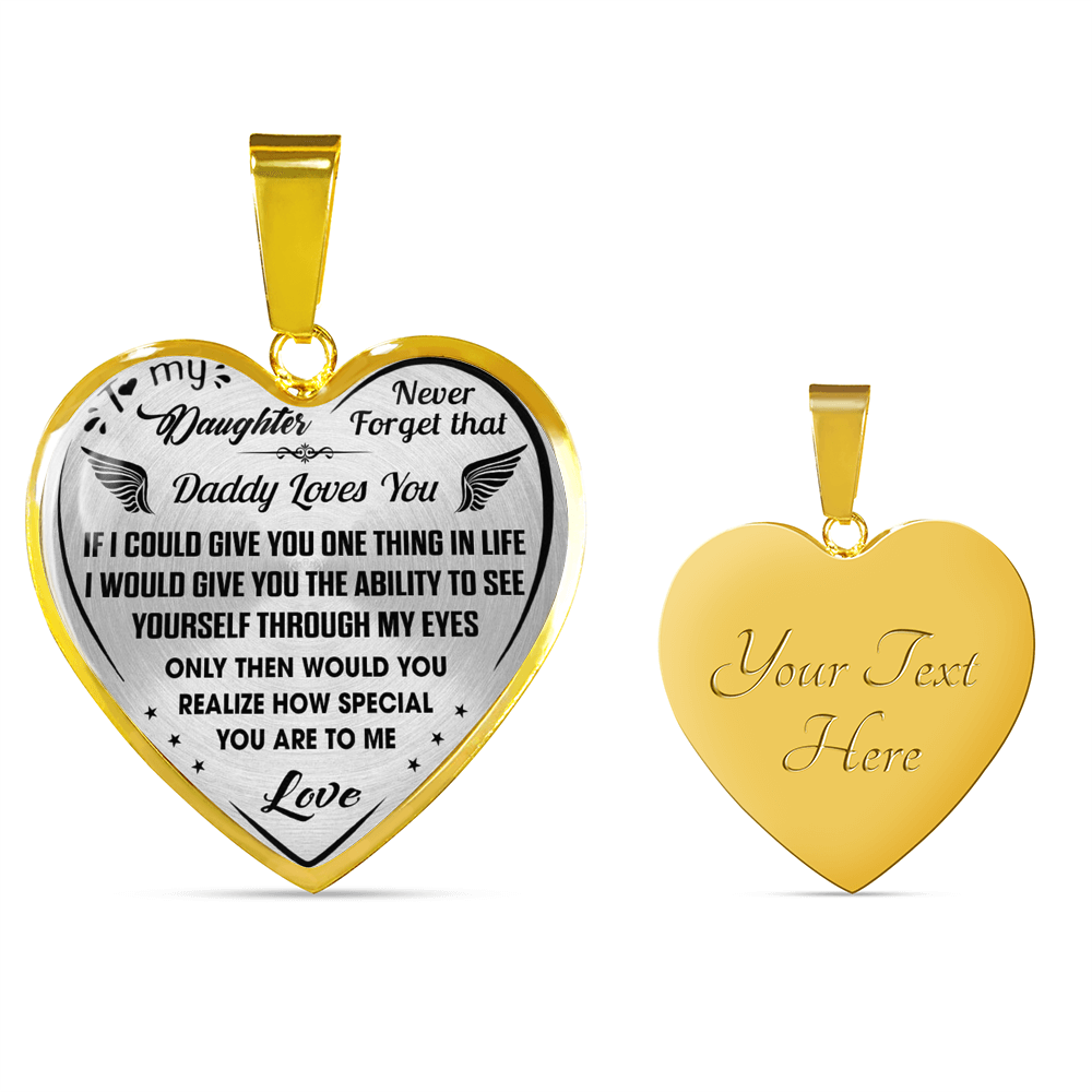 Proud Dad to Daughter Gifts - Inspirational Luxury Necklace from Dad Father Papa