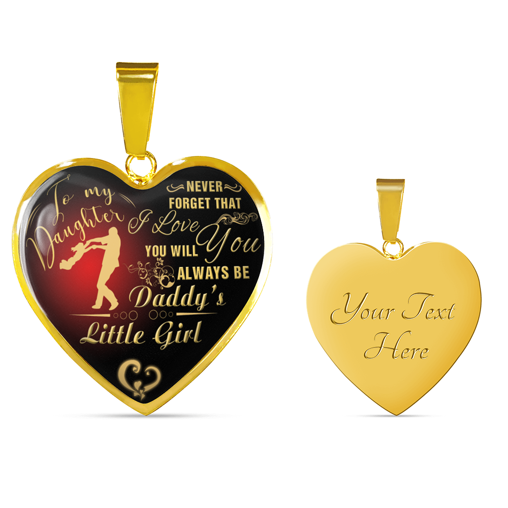 Father And Daughter Heart - To My Daughter Necklace Heart From Daddy Pendant
