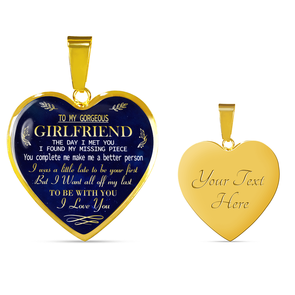 To My GIRLFRIEND Necklace Best Gift For Girlfriend From Boyfriend Chain