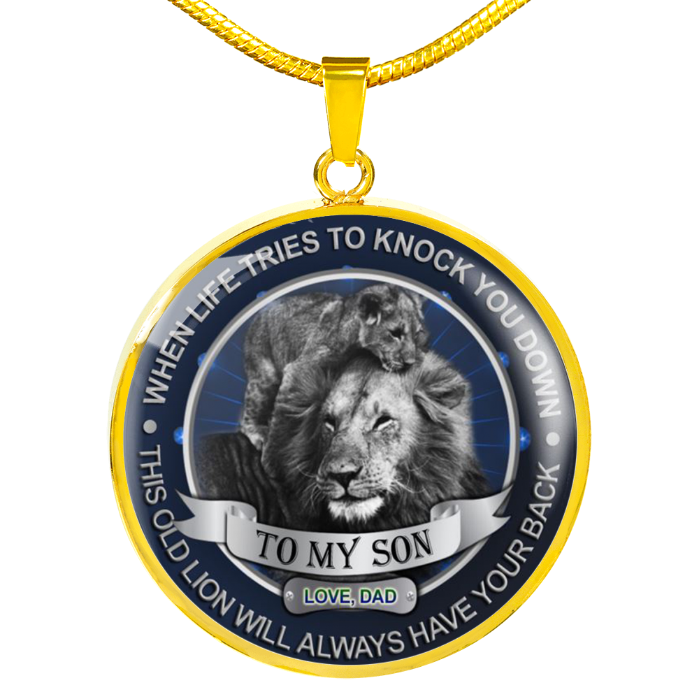Necklace To My Son - Father and Son Necklace Pendant - This Old Lion Dad