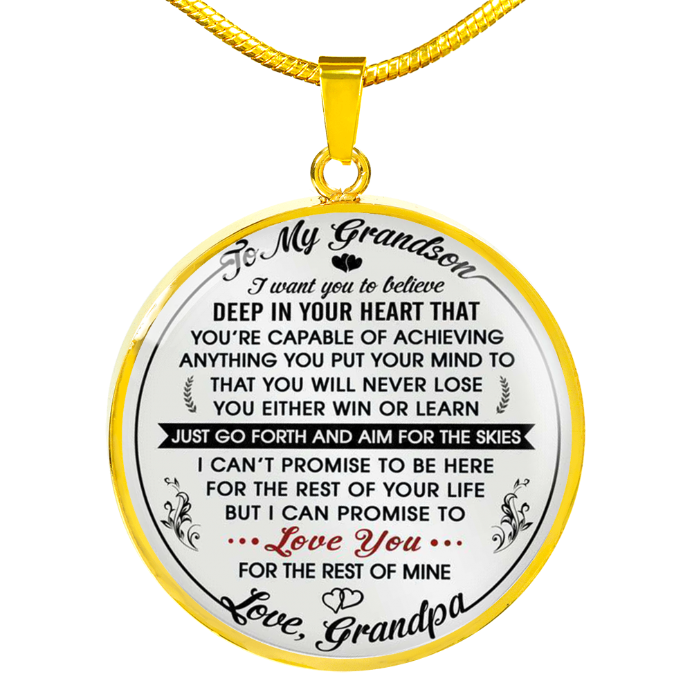 To My Grandson Luxury Novelty Necklace from Grandpa Granddad Pop