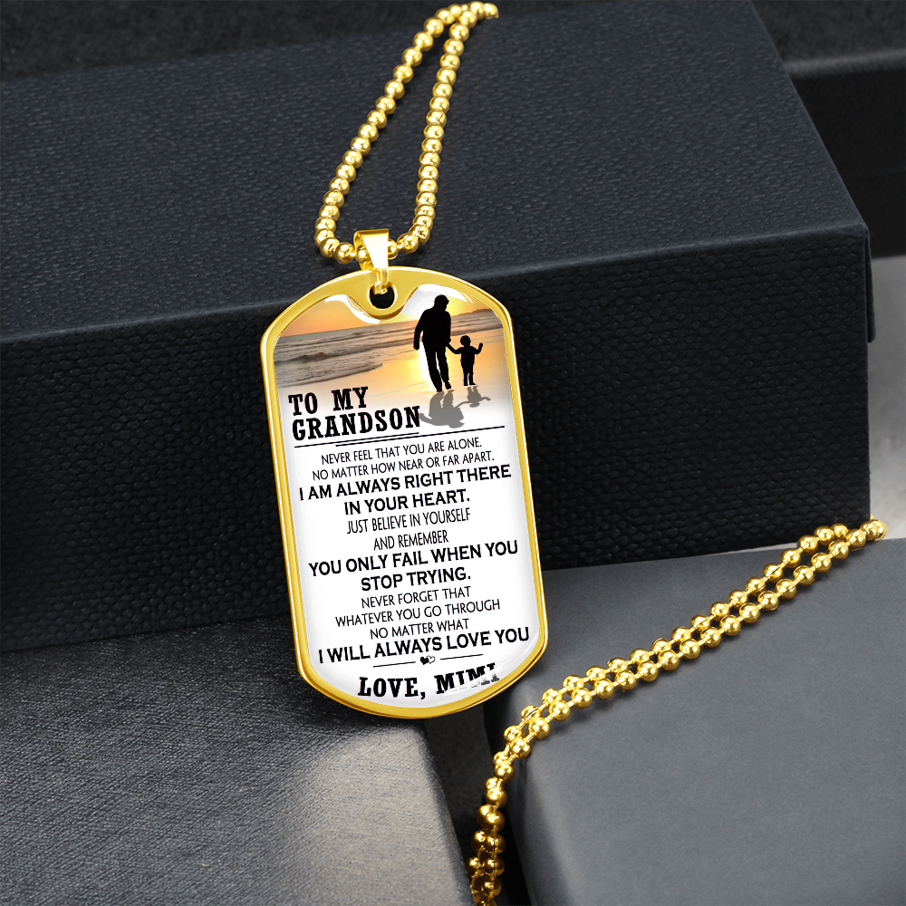 Vuvuzi Tee to My Grandson Love Mimi Necklace Luxury Pendant