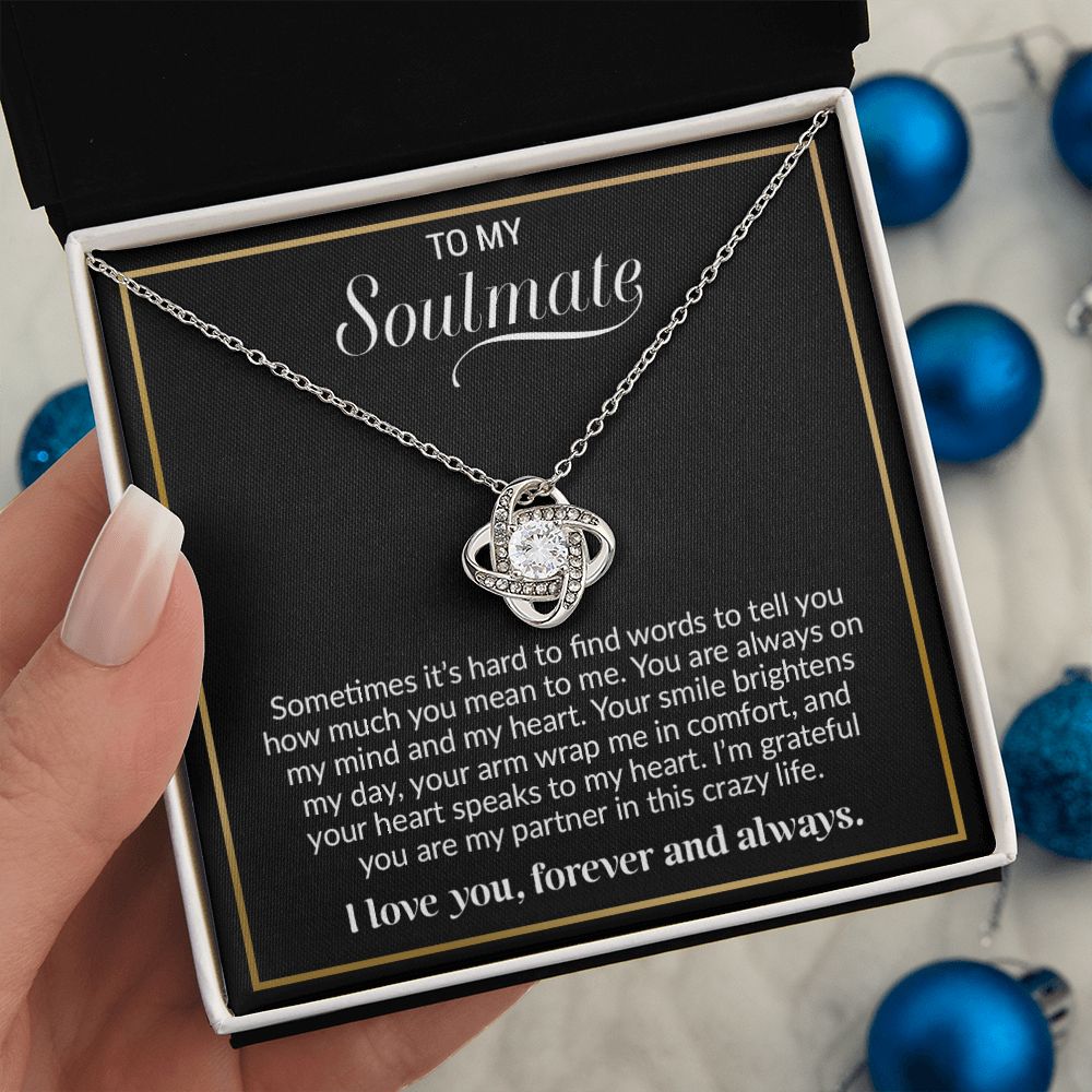 To My Soulmate Necklace, Valentine Gift For Her, Gift For Soulmate