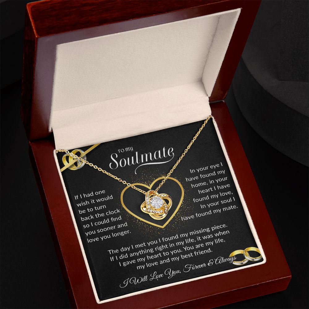 To My Soulmate Necklace, Gift For Wife, Gift from Husband, Valentine Days Gift