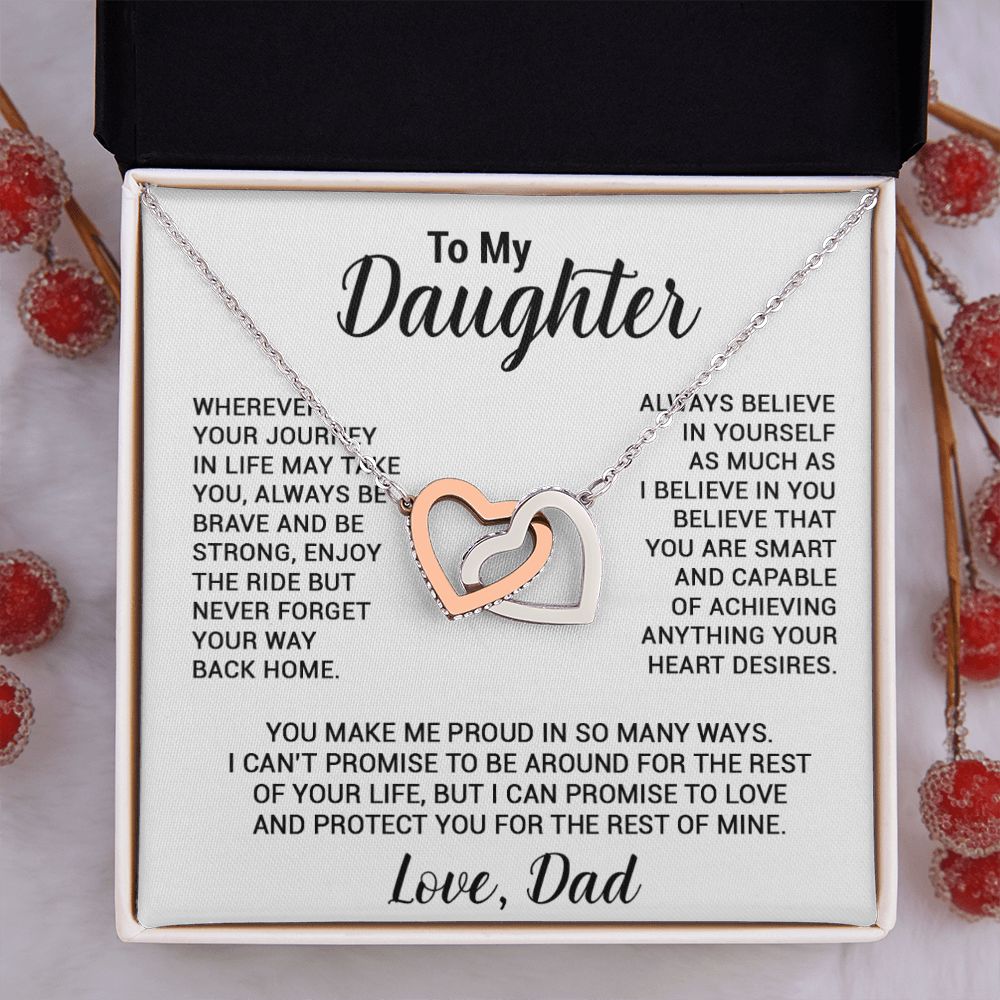 To My Daughter Necklace, Gift For Daughter From Dad, Daughter Father Necklace_NEW