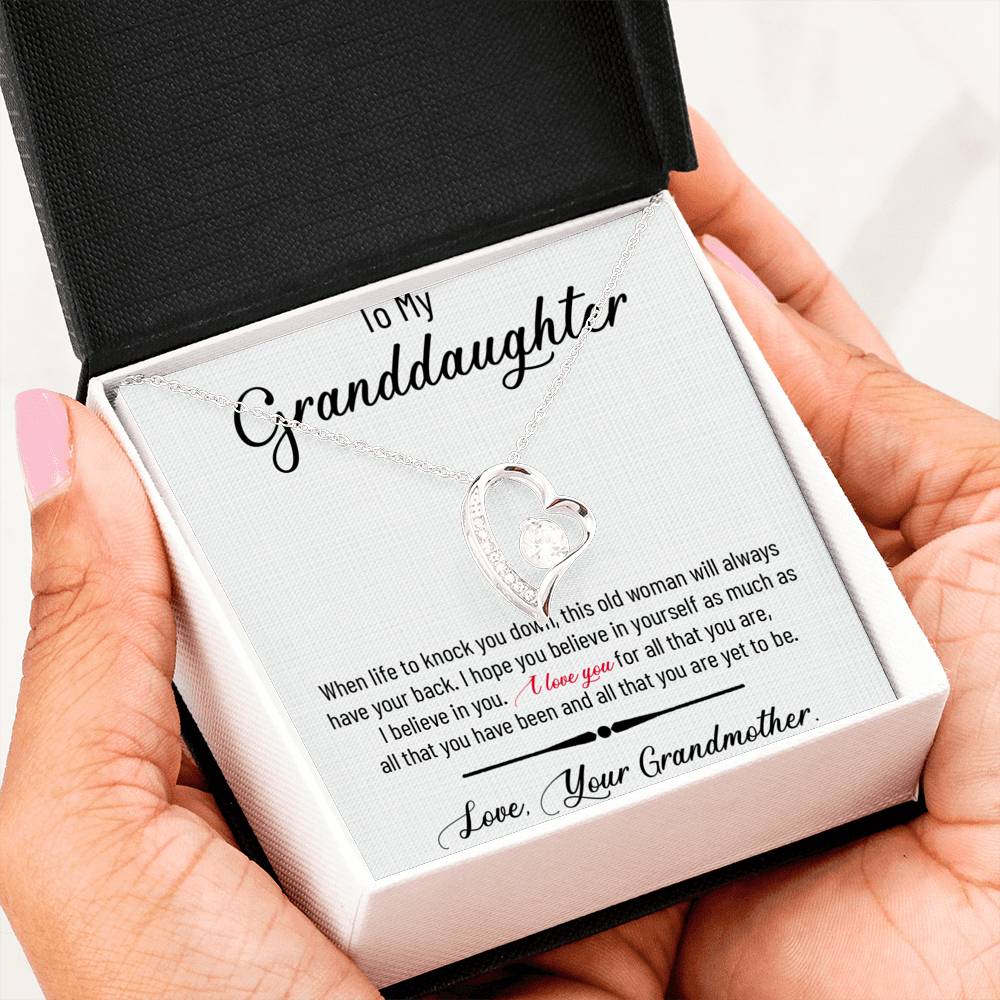 To My Granddaughter Necklace, Granddaughter Gifts From Grandmother