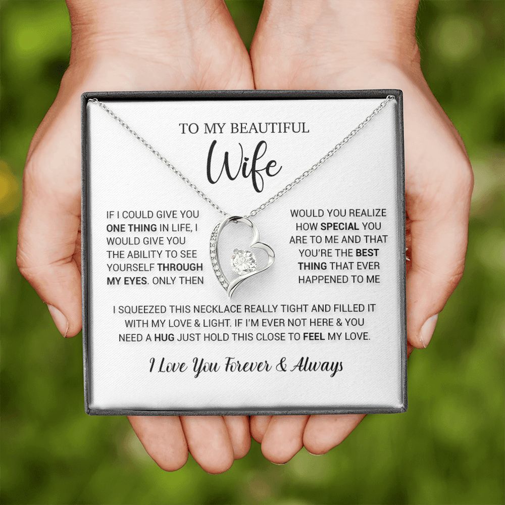 To My Wife Necklace Gift, Birthday Gifts For Wife, Anniversary Gift For Her