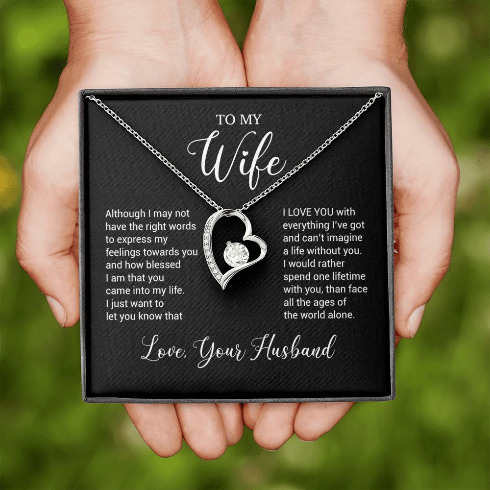To My Wife Necklace, Wife Husband Necklace, Wife Birthday Gift, Valentine Gift