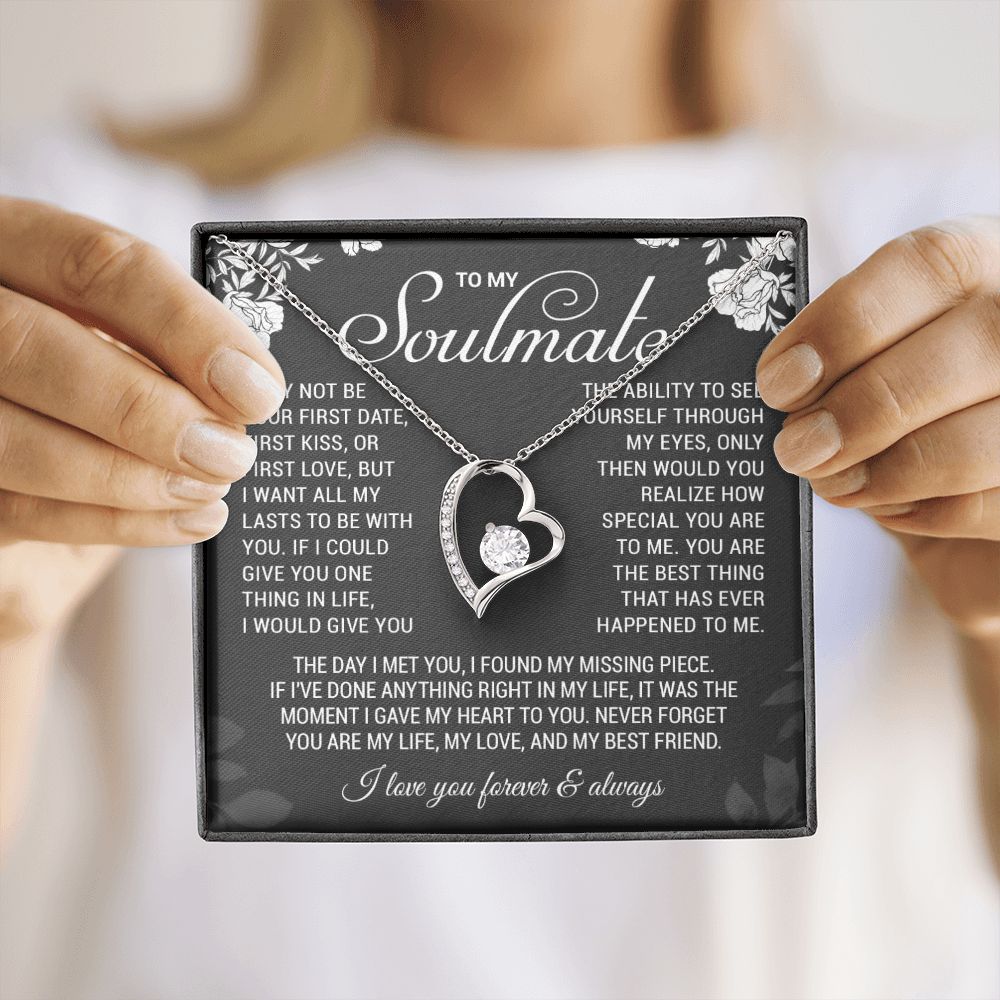 To My Soulmate Necklace, Gift for Wife, Girlfriend, Anniversary Gift, Xmas Gift
