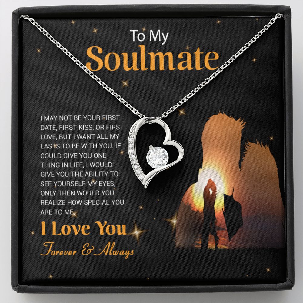 To My Soulmate Necklace, Gift For Wife Girlfriend From Husband, Valentines Day