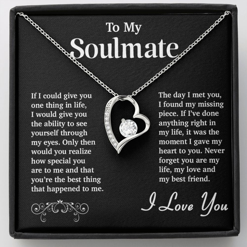 To My Soulmate Necklace, Valentine Gift For Her, Gift For Soulmate, Gift For Her