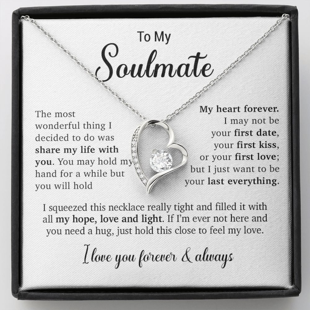 To My Soulmate Necklace, Valentine Gift For Her, Gift For Soulmate, Gift For Her