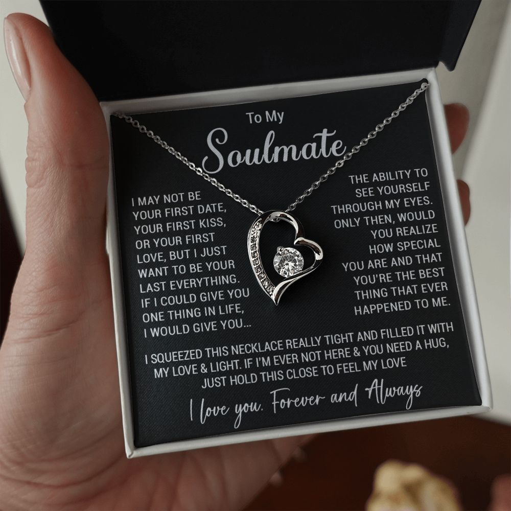 To My Soulmate Necklace Gift For Girlfriend Wife Birthday Gifts Christmas Gifts