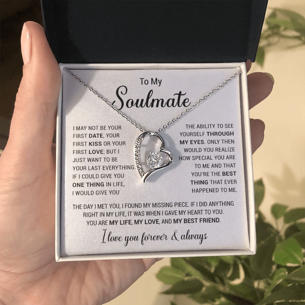 To My Soulmate Necklace, Gift for Wife, Girlfriend, Anniversary Gift, Xmas Gift