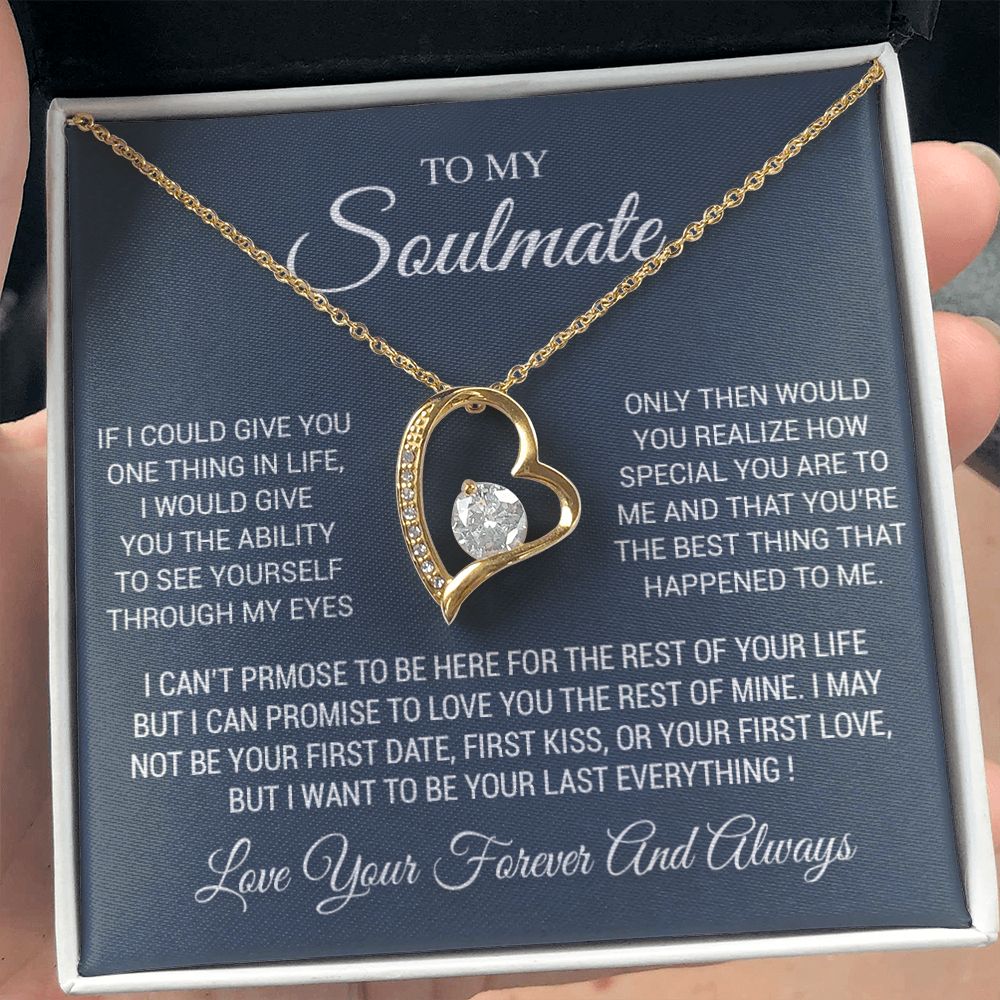 To My Soulmate Necklace, Soulmate Birthday, Soulmate Anniversary Gift