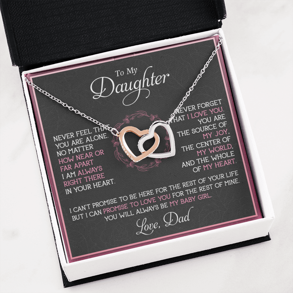 To My Daughter Necklace, Gift For Daughter From Dad, Father's Day Gift