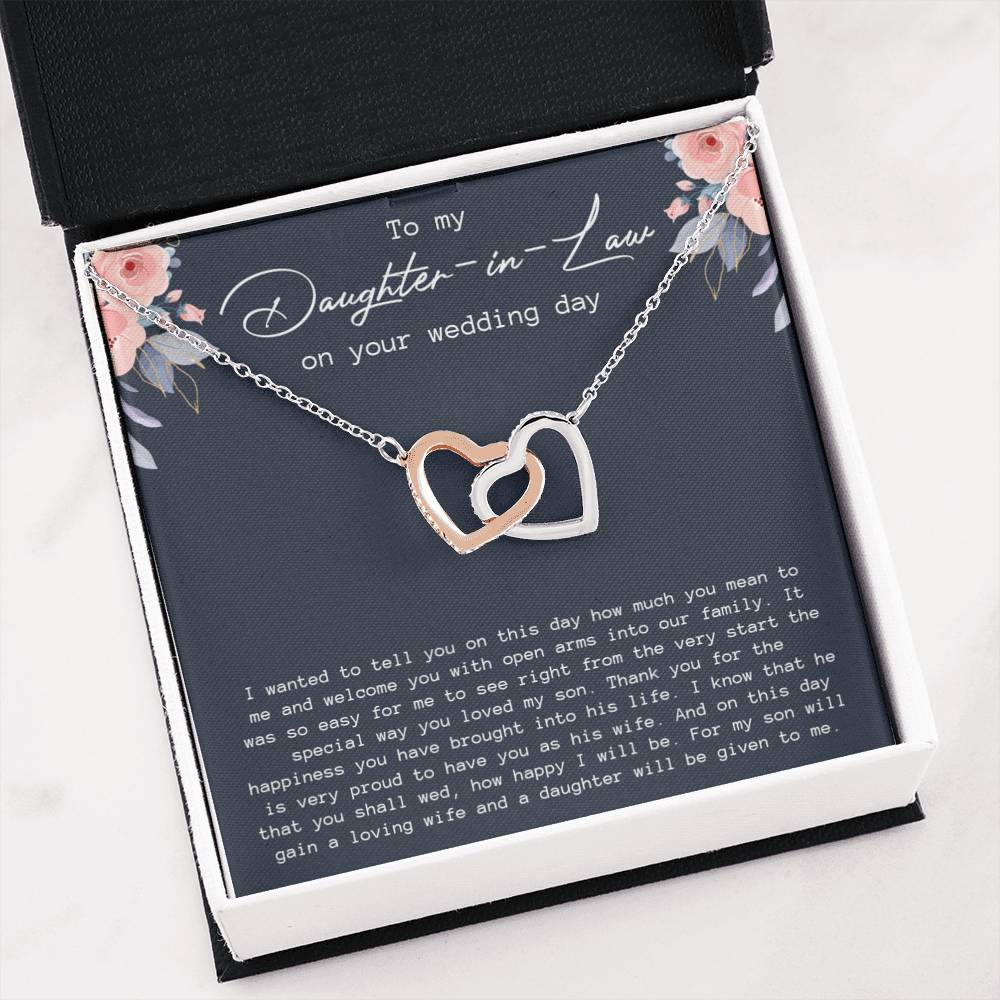 To My Daughter In Law Necklace, Wedding Gift, Bride Gift from Mother In Law Gift