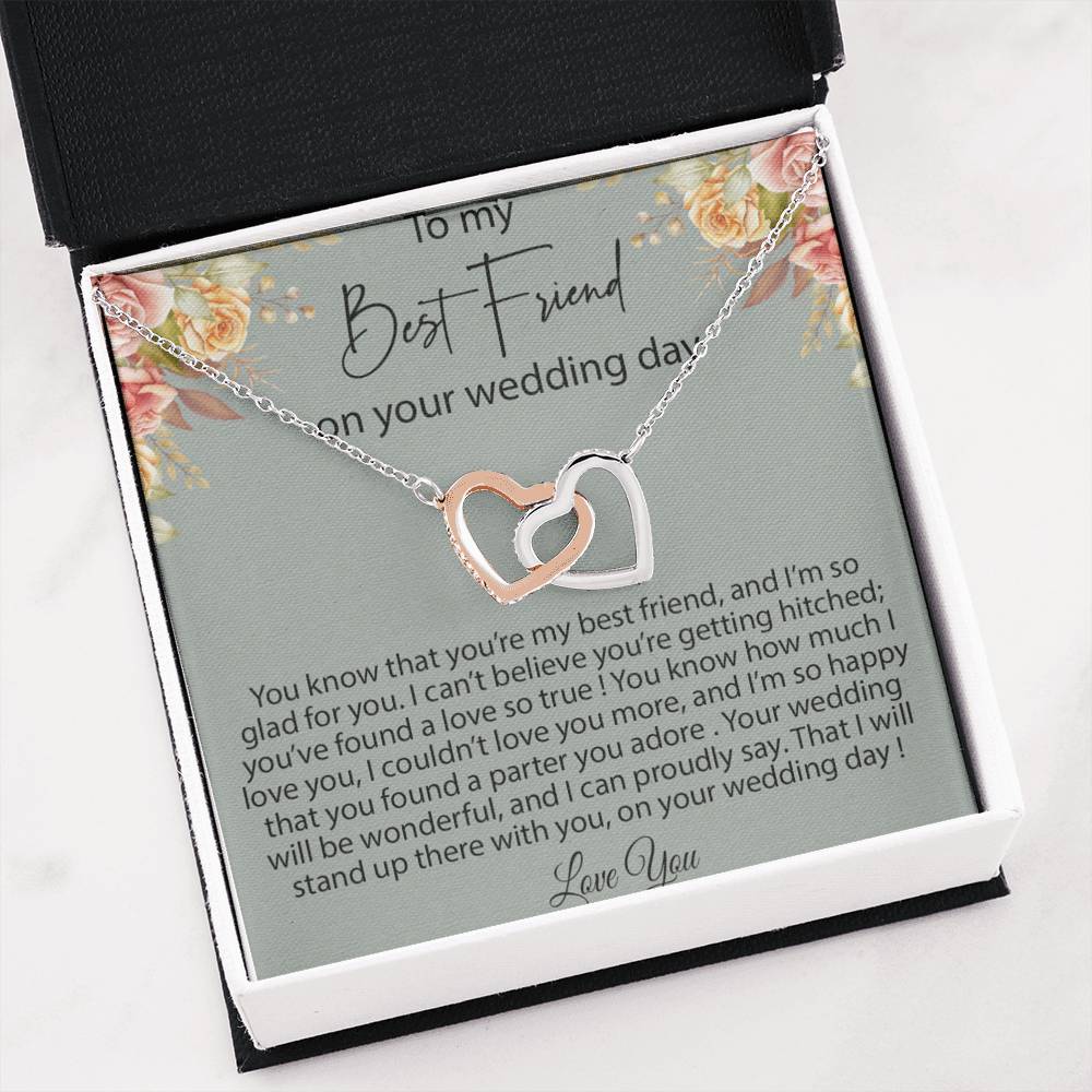 Best Friend Gift on Her Wedding Day Necklace, Best Friend to Bride Gift