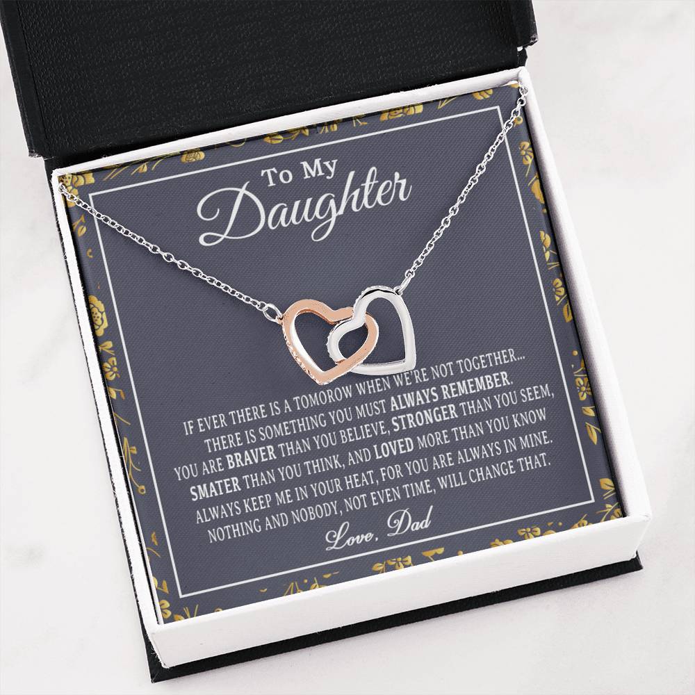 To My Daughter Necklace, Daughter Father Necklace, Daughter Gift from Dad