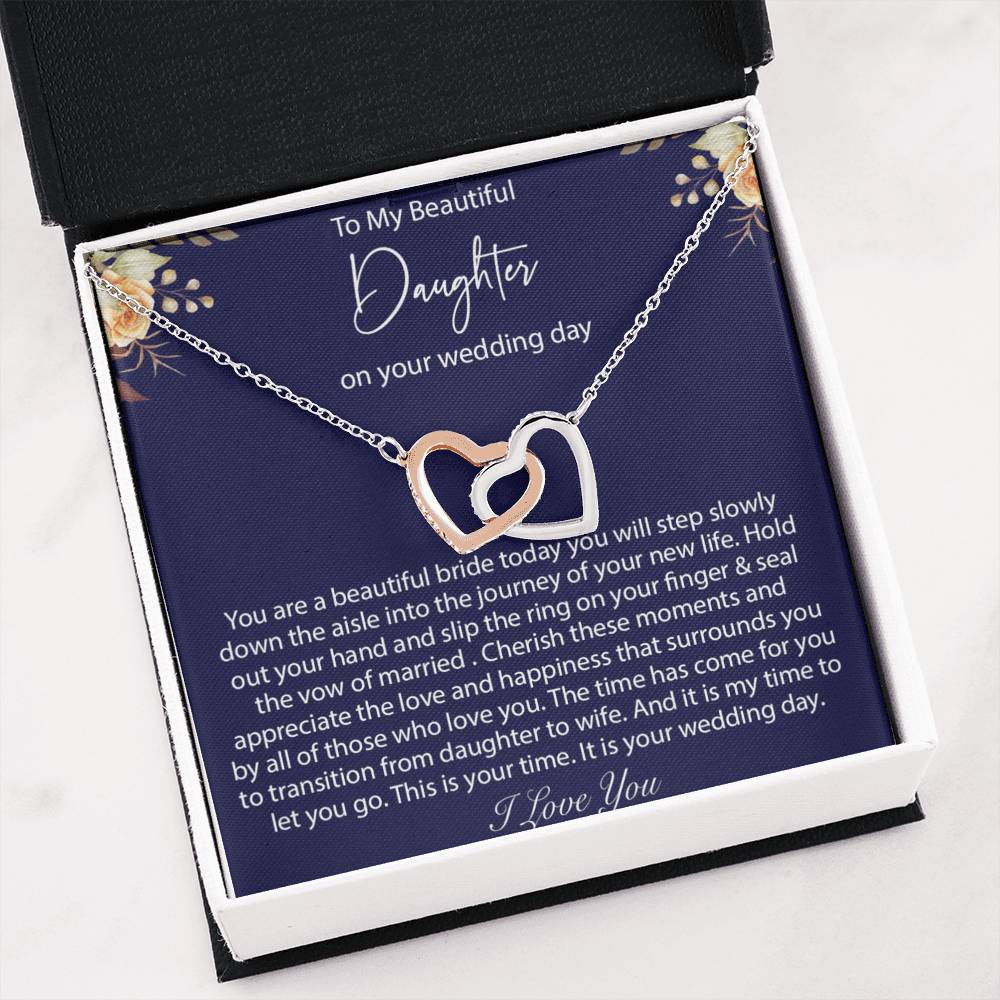 Daughter Gift on Wedding Day, Bride Gift from Mom, Daughter Wedding Day Necklace, Wedding Gift for Daughter