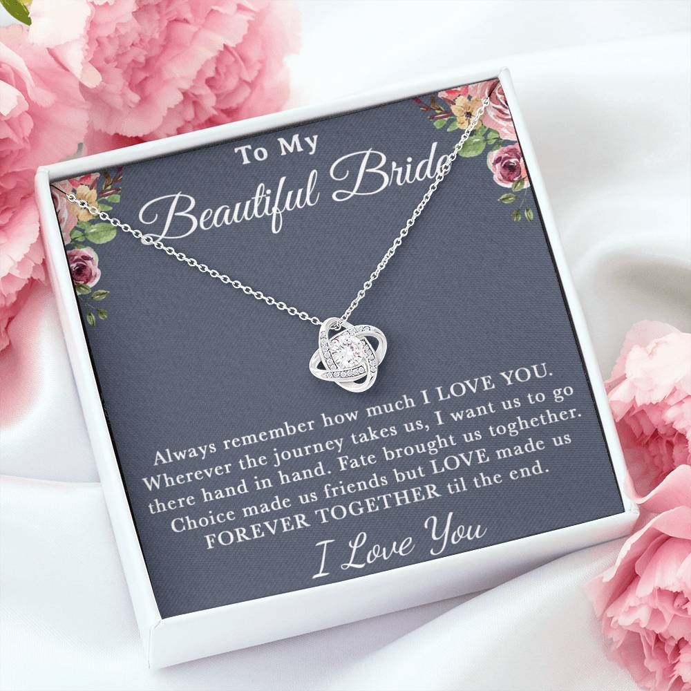 To My Bride Gift From Groom Necklace, Wedding Day Gift For Bride From Groom, Groom To Future Wife Gift