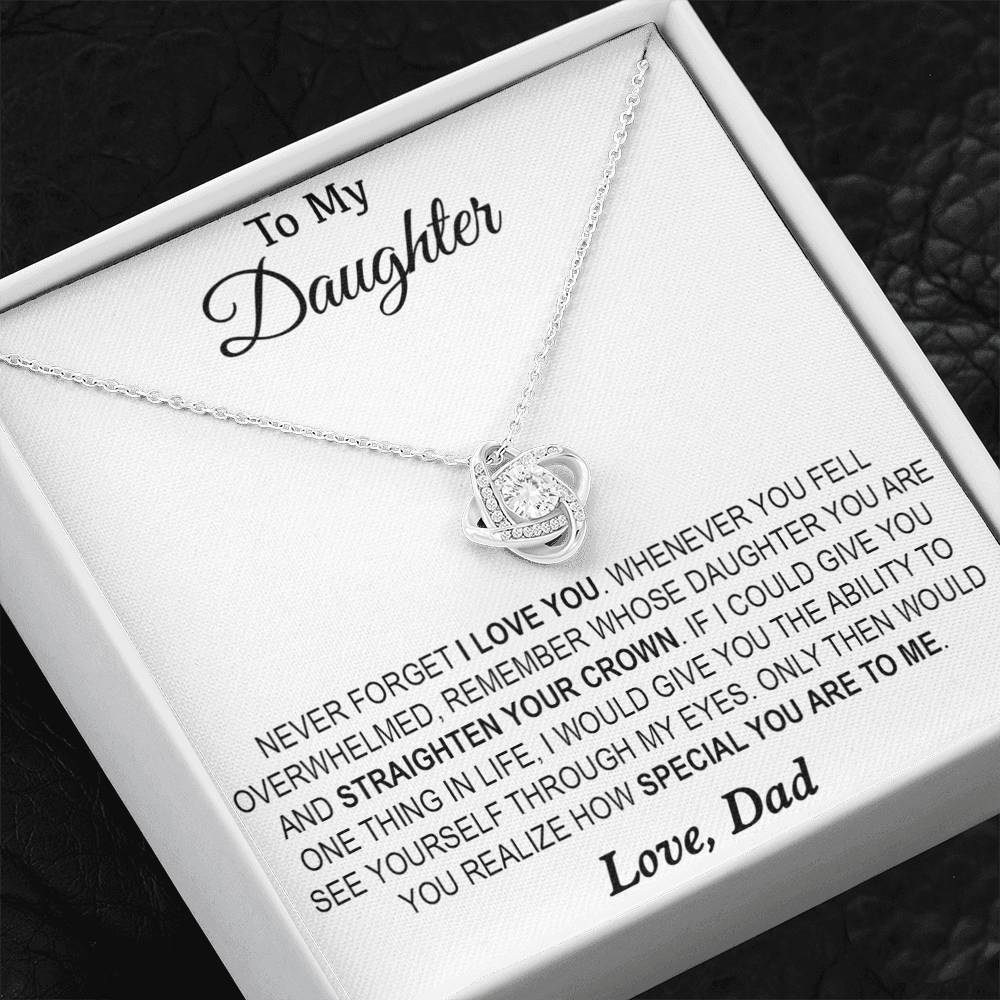 To My Daughter Necklace, Father to Daughter Gift, Birthday Gift To Daughter From Dad