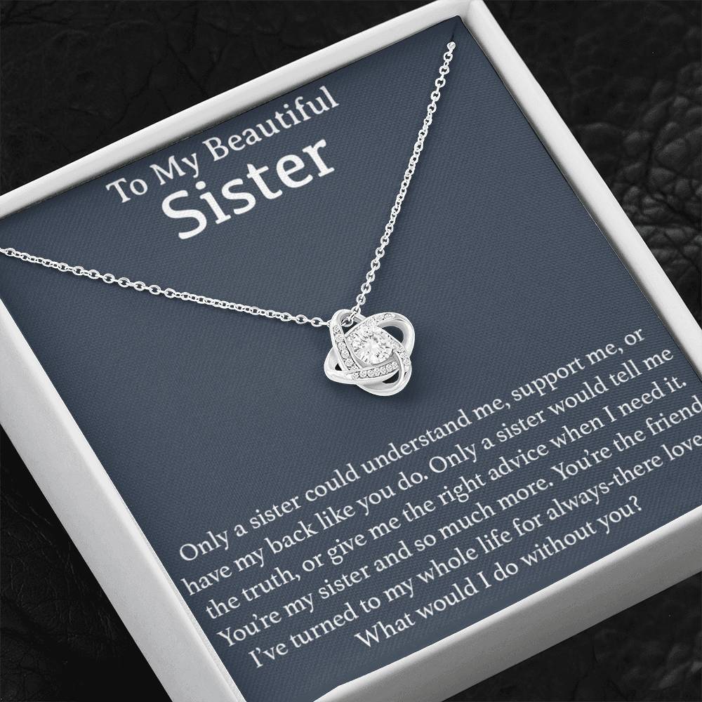 To My Beautiful Sister Necklace, Birthday Gift for Sister, Mothers Day Gift