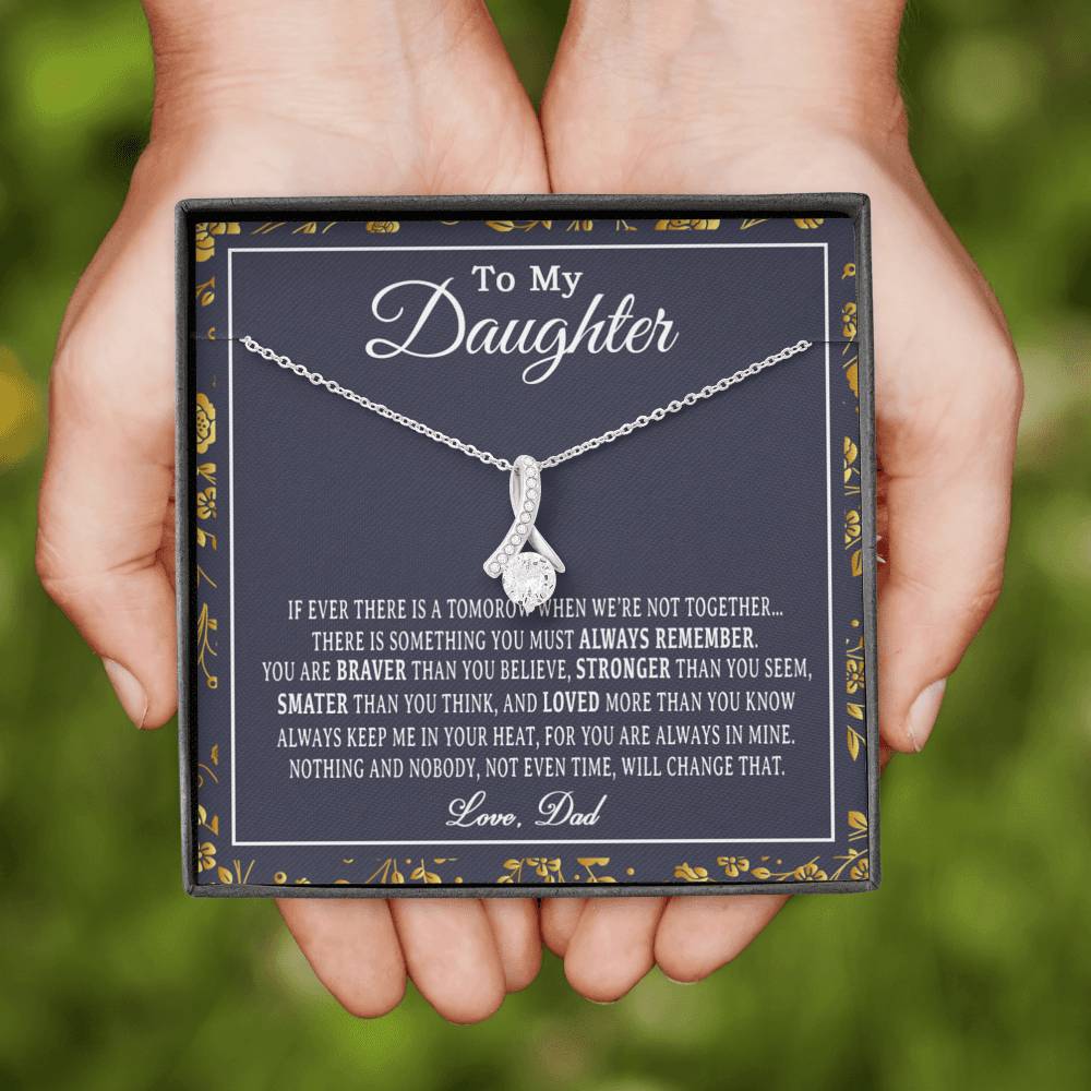 To My Daughter Necklace, Daughter Father Necklace, Daughter Gift from Dad