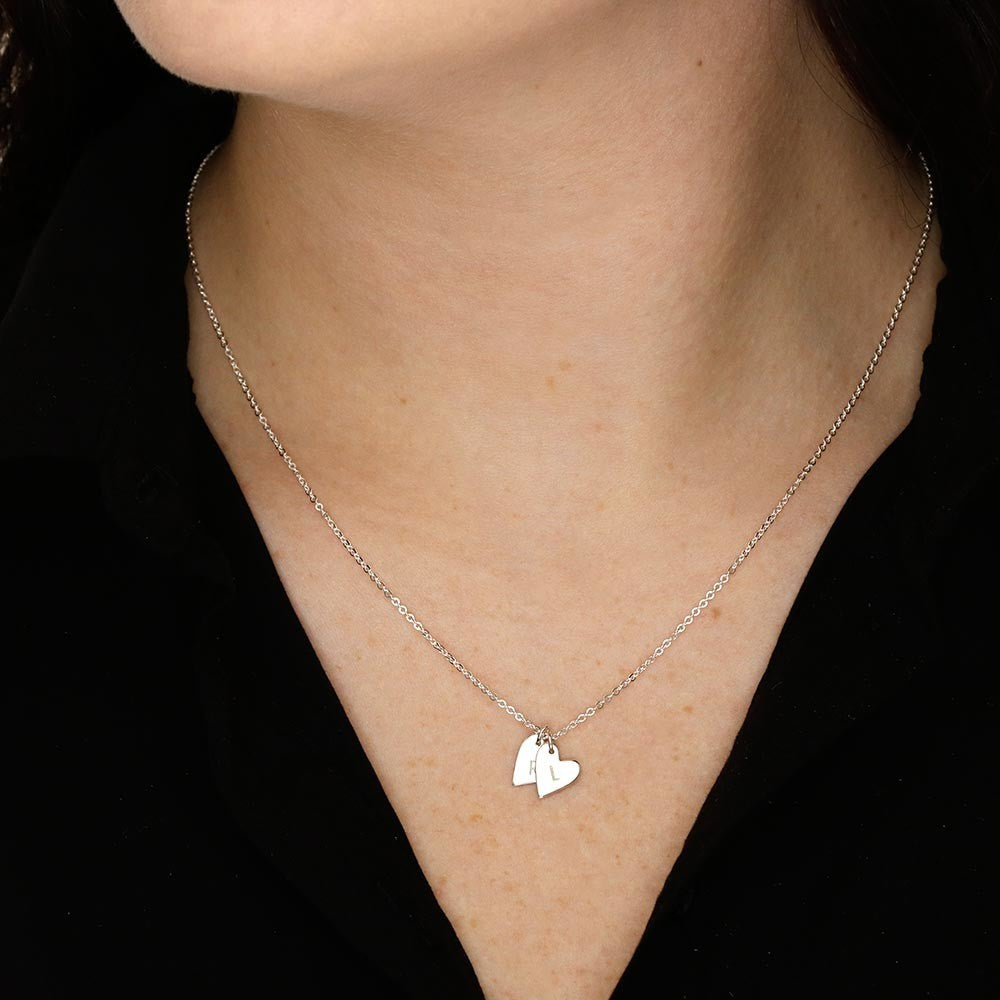 To My Girlfriend Sweetest Hearts Necklace Gift for Valentine Birthday