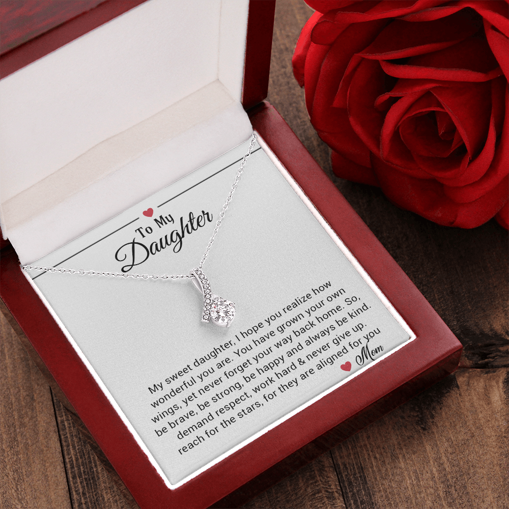 To My Daughter Necklace, Daughters Birthday, Gift For Daughter From Mom