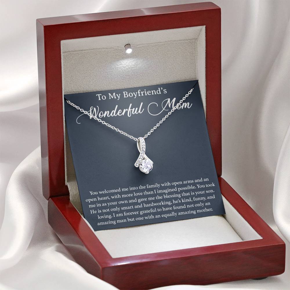 Boyfriend's Mom Gift, To My Boyfriends Mom Necklace