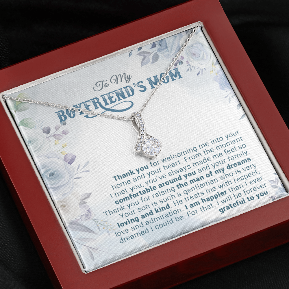 To My Boyfriend's Mom Necklace, For My Boyfriend's Mom, Birthday Gift
