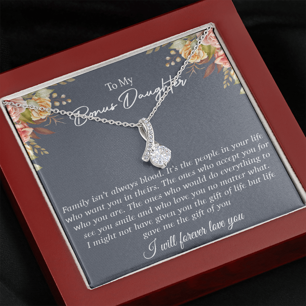 To my Bonus Daughter Necklace, Bonus Daughter, Step Daughter Gift