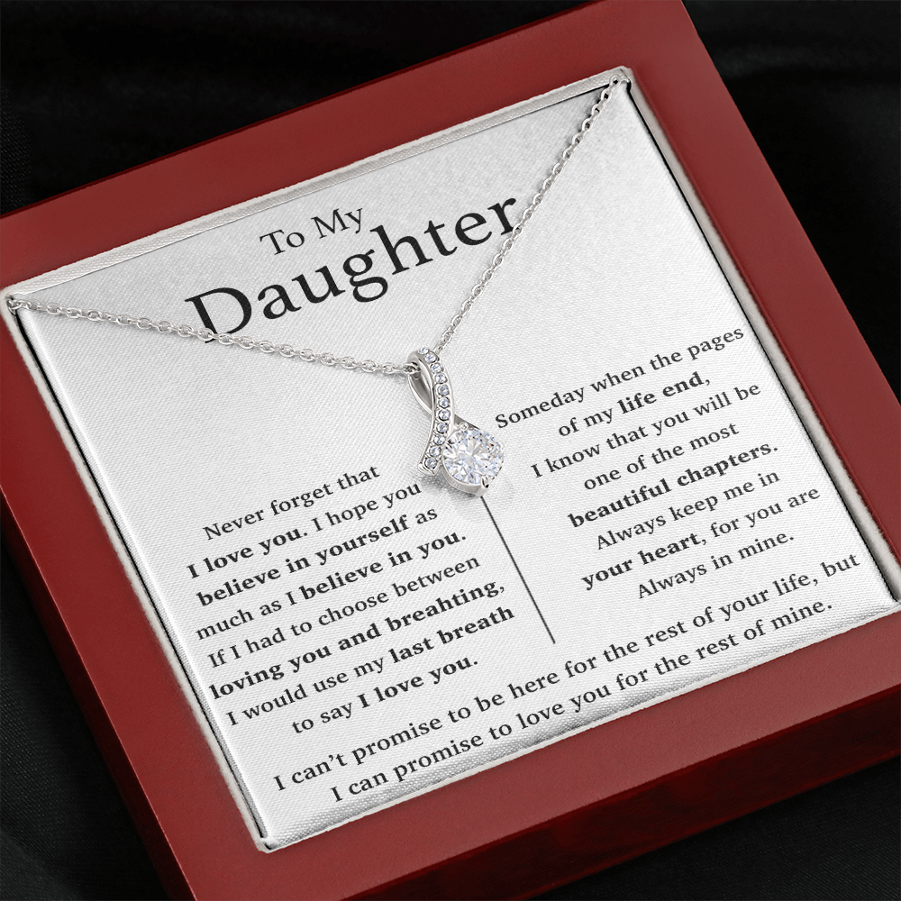 To My Daughter Necklace, Gift For Daughter From Mom, Daughter Mother Necklace
