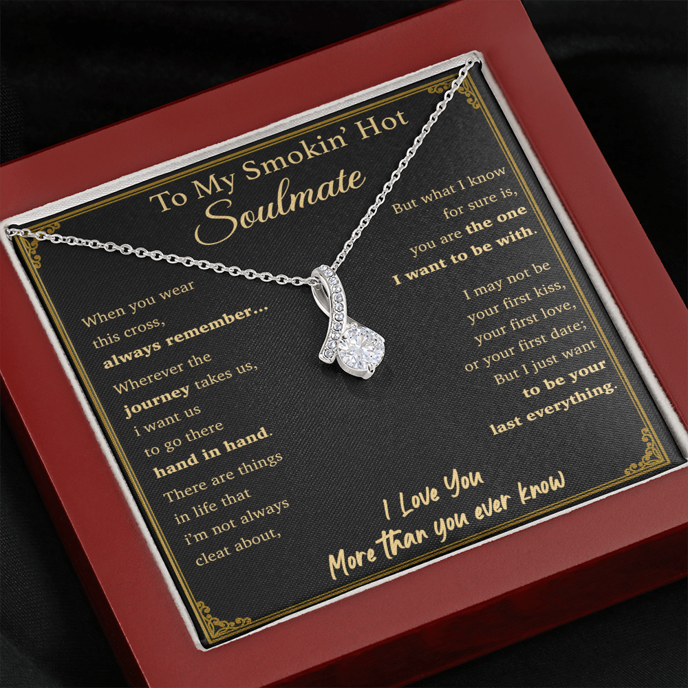 To My Soulmate Necklace Engagement Anniversary Gift for Her Birthday