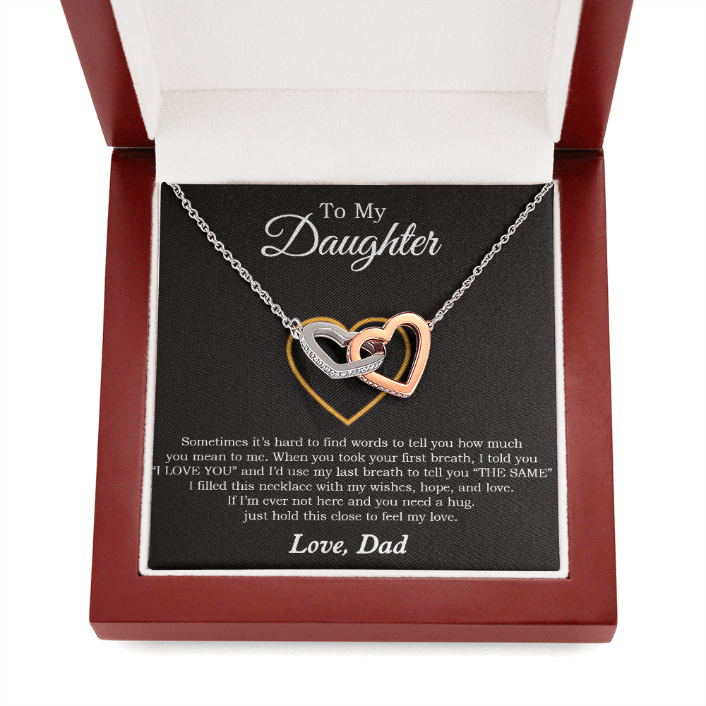 To My Daughter Necklace, Gift For Daughter From Dad, Daughter Father Necklace