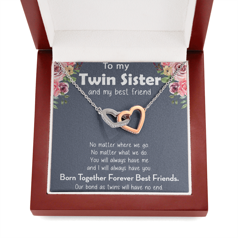 Twin Sister Necklace Gift, My Twin Necklace, Gift for Twin Sister Birthday Gift