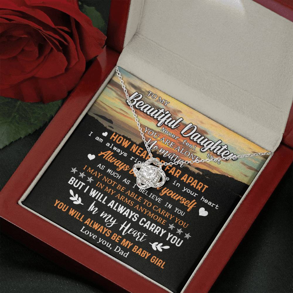 To My Beautiful Daughter Necklace,You Will Always Be My Girl,Gifts For Daughter