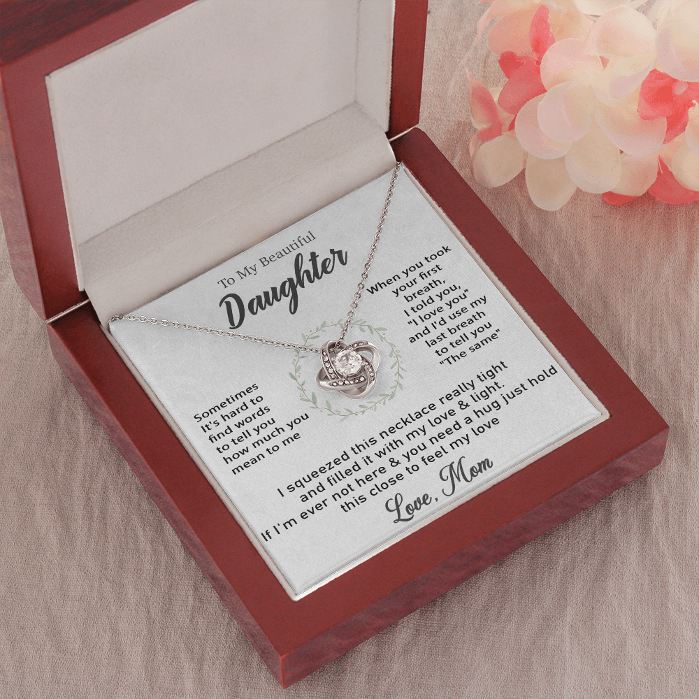 To My Daughter Necklace, Gift For Daughter From Mom, Daughter Mother Necklace