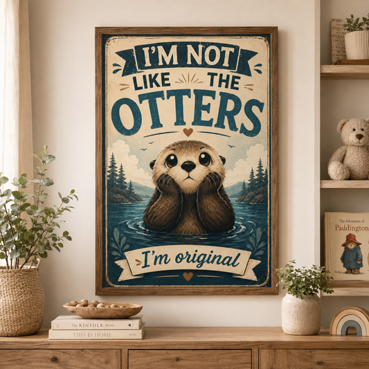 Otter I'm Not Like The Otters Poster, Funny Otter Wall Art, Cute Animal Quote Print, Otter Lover Gift