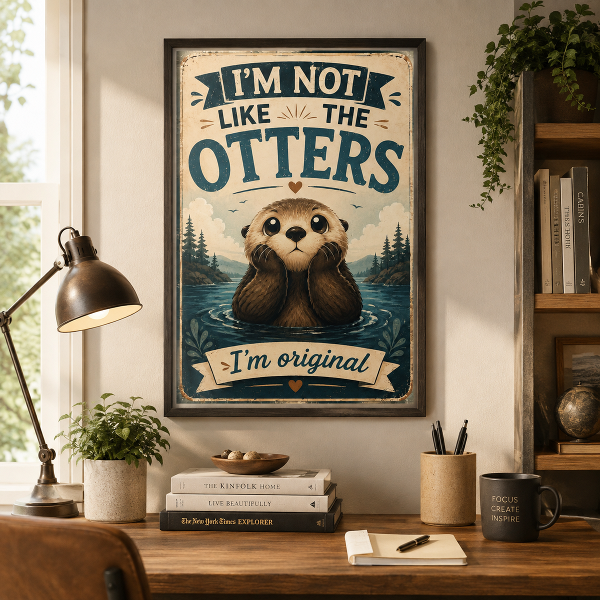 Otter I'm Not Like The Otters Poster, Funny Otter Wall Art, Cute Animal Quote Print, Otter Lover Gift